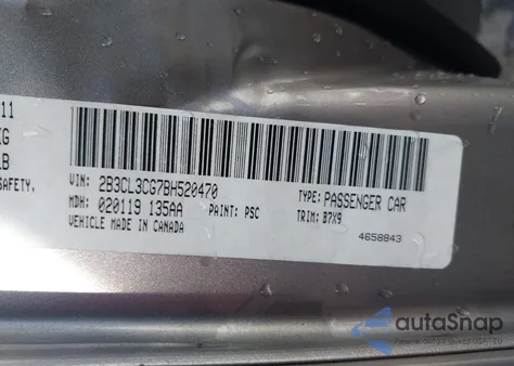 2011 Dodge Charger from USA, damaged, VIN 2B3CL3CG7BH520470